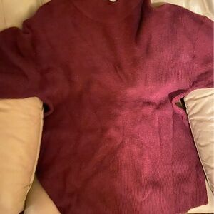 NWT Ophelia Roe Maroon Turtleneck Sweater